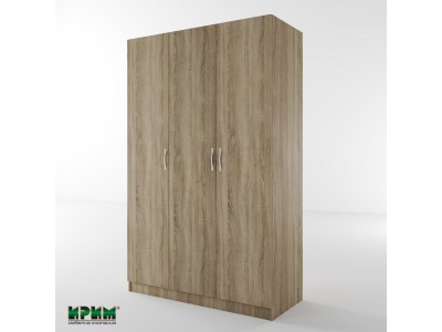 Трикрилен гардероб Сити 1002 (сонома тъмна)